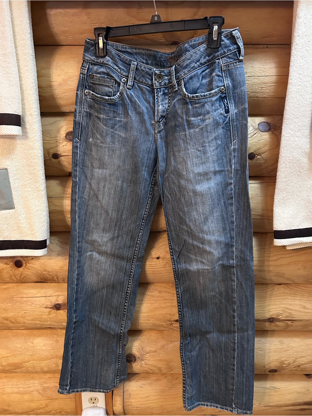 Silver Jeans Women's Straight Leg Faded Blue Denim “Lexi Style”